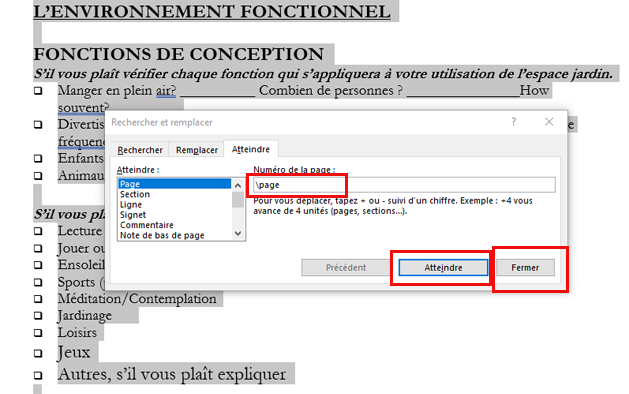 supprimer une page Word